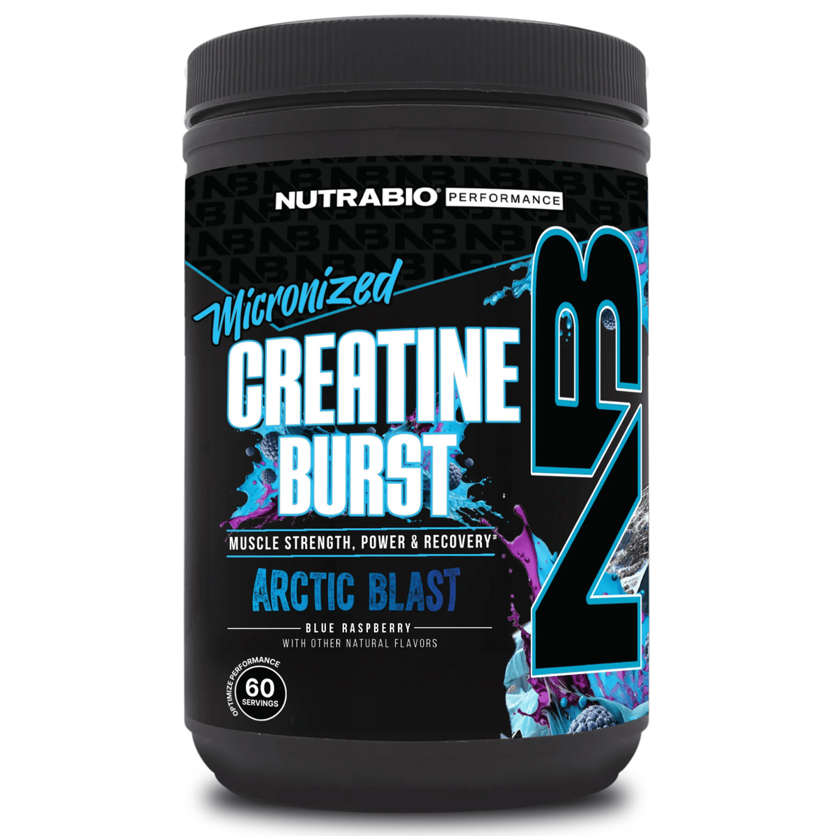 NutraBio Creatine Burst, front of container