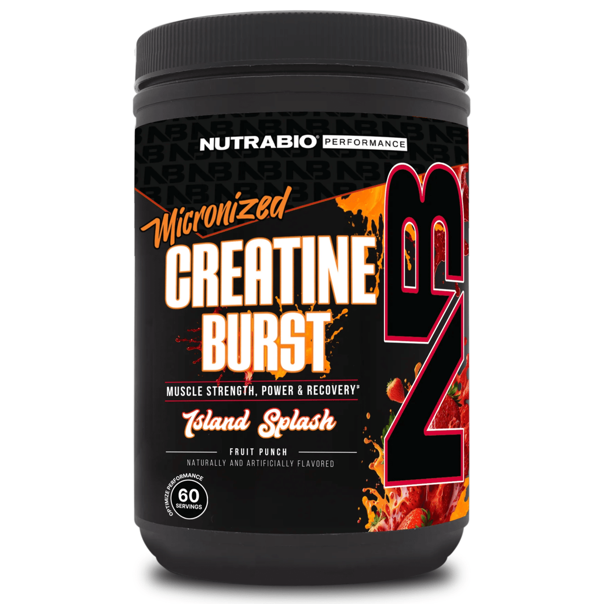 NutraBio Creatine Burst supplement facts panel