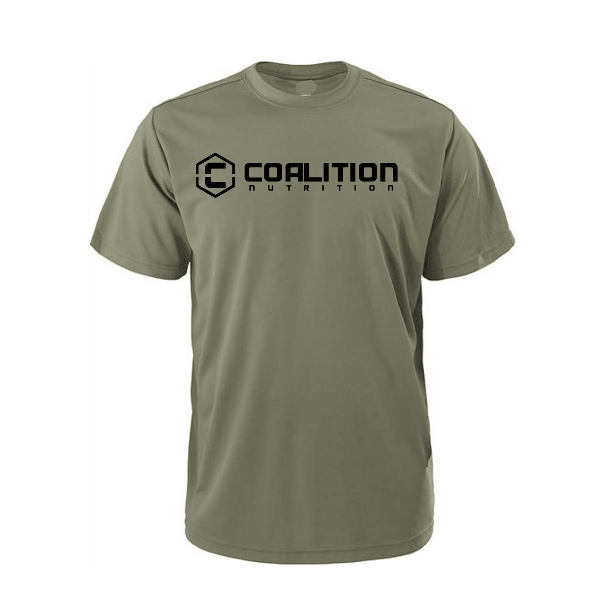 Coalition Nutrition Logo Tee V2 apparel, Olive colorway, M size