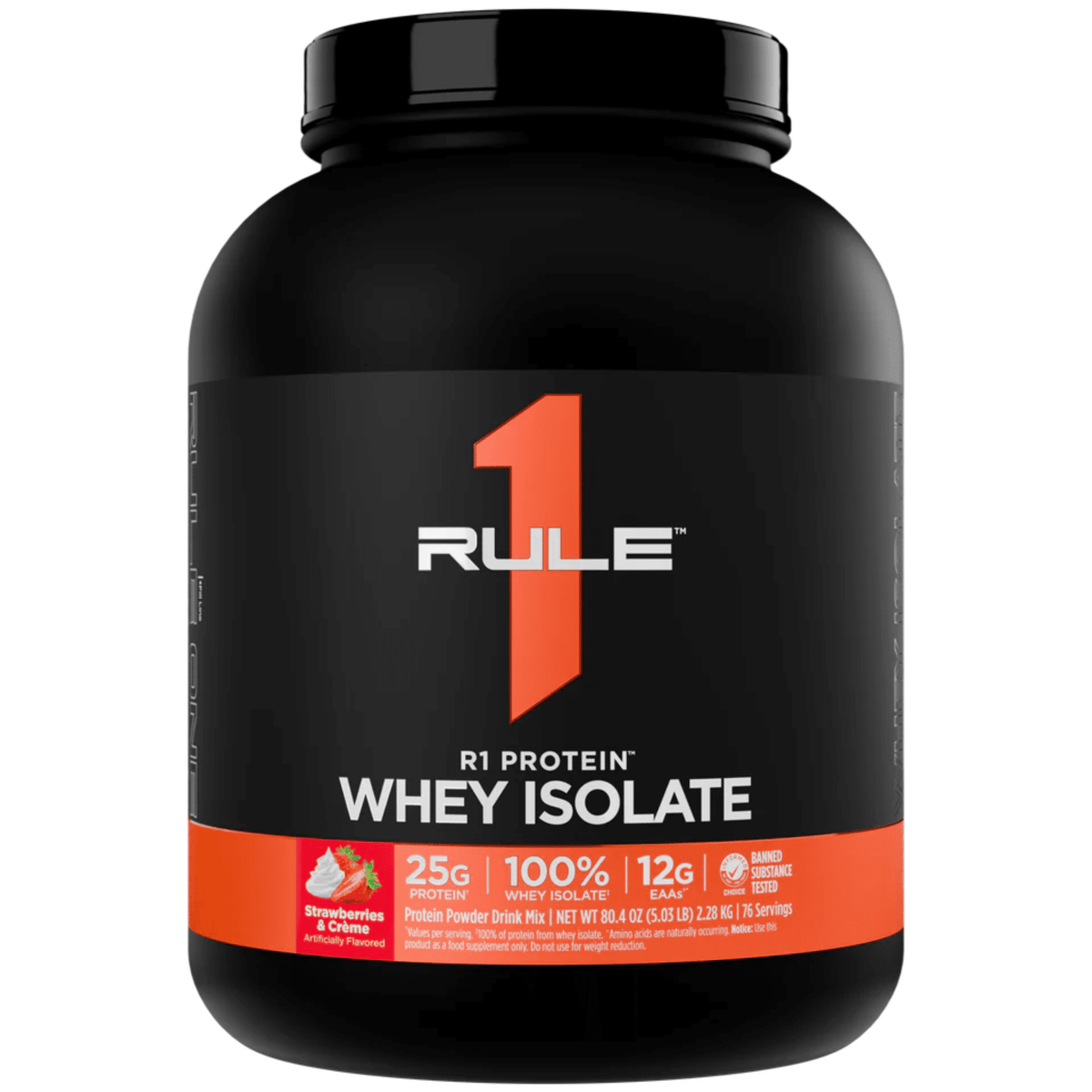 Rule One R1 Protein, 5lb size, Strawberries & Creme flavor