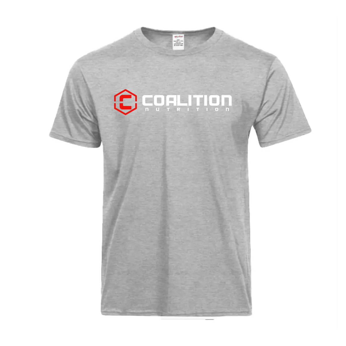 Coalition Nutrition Logo Tee V2 apparel, Grey colorway, M size