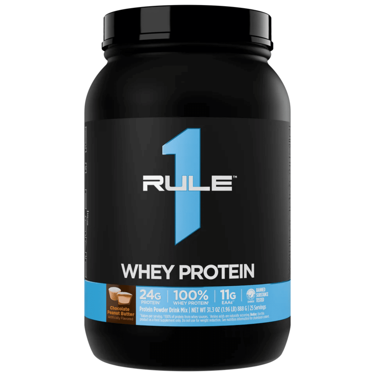 Rule 1 protein powder, 2lb size, Chocolate Peanut Butter flavor
