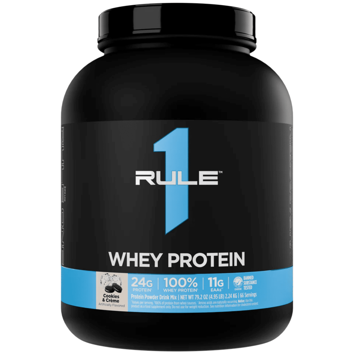 Rule 1 protein powder, 5lb size, Cookies & Cream flavor
