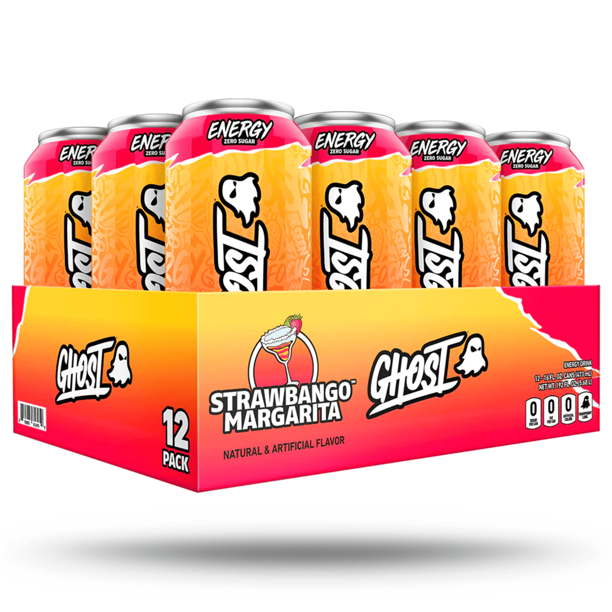 Ghost Energy, 12ct size, Strawbango Margarita flavor