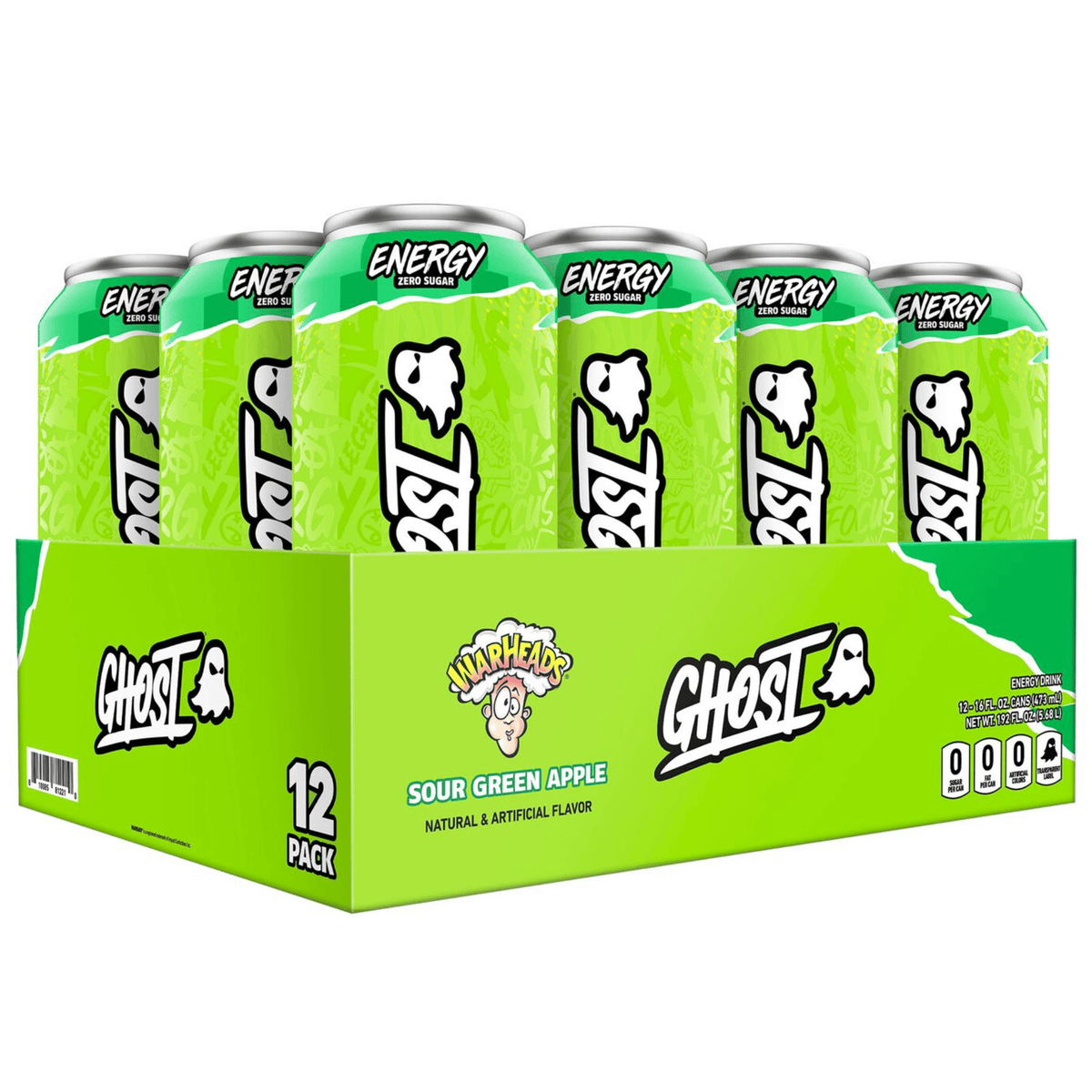 Ghost Energy, 12ct size, Sour Green Apple flavor