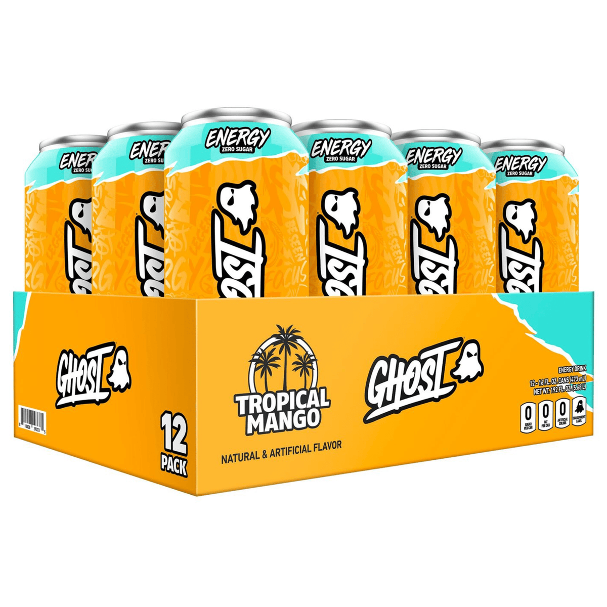 Ghost Energy, 12ct size, Tropical Mango flavor