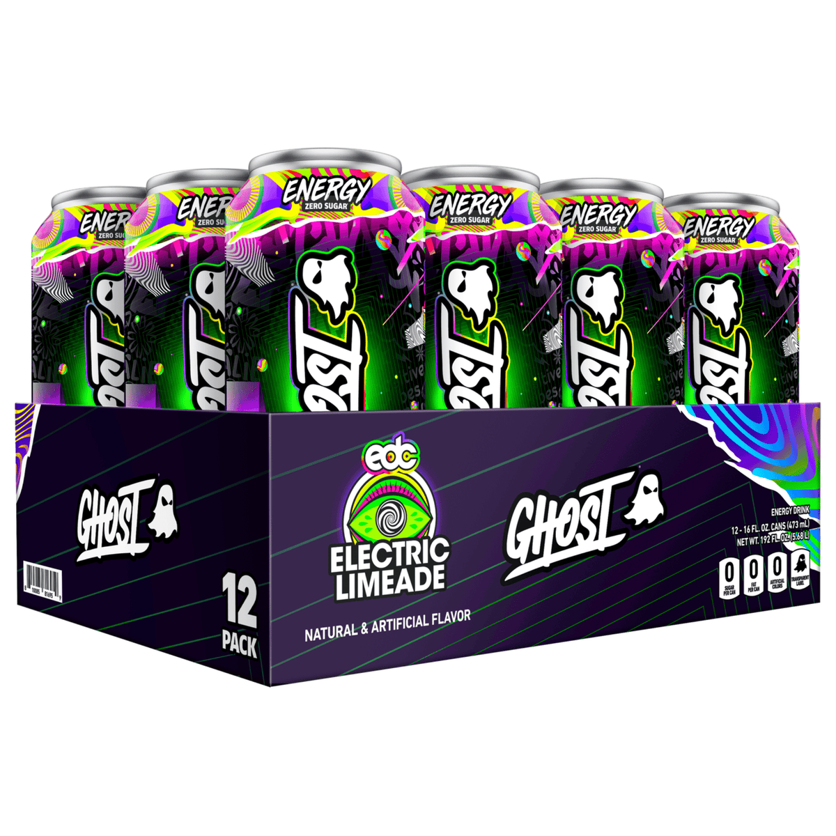 Ghost Energy, 12ct size, Electric Lime flavor