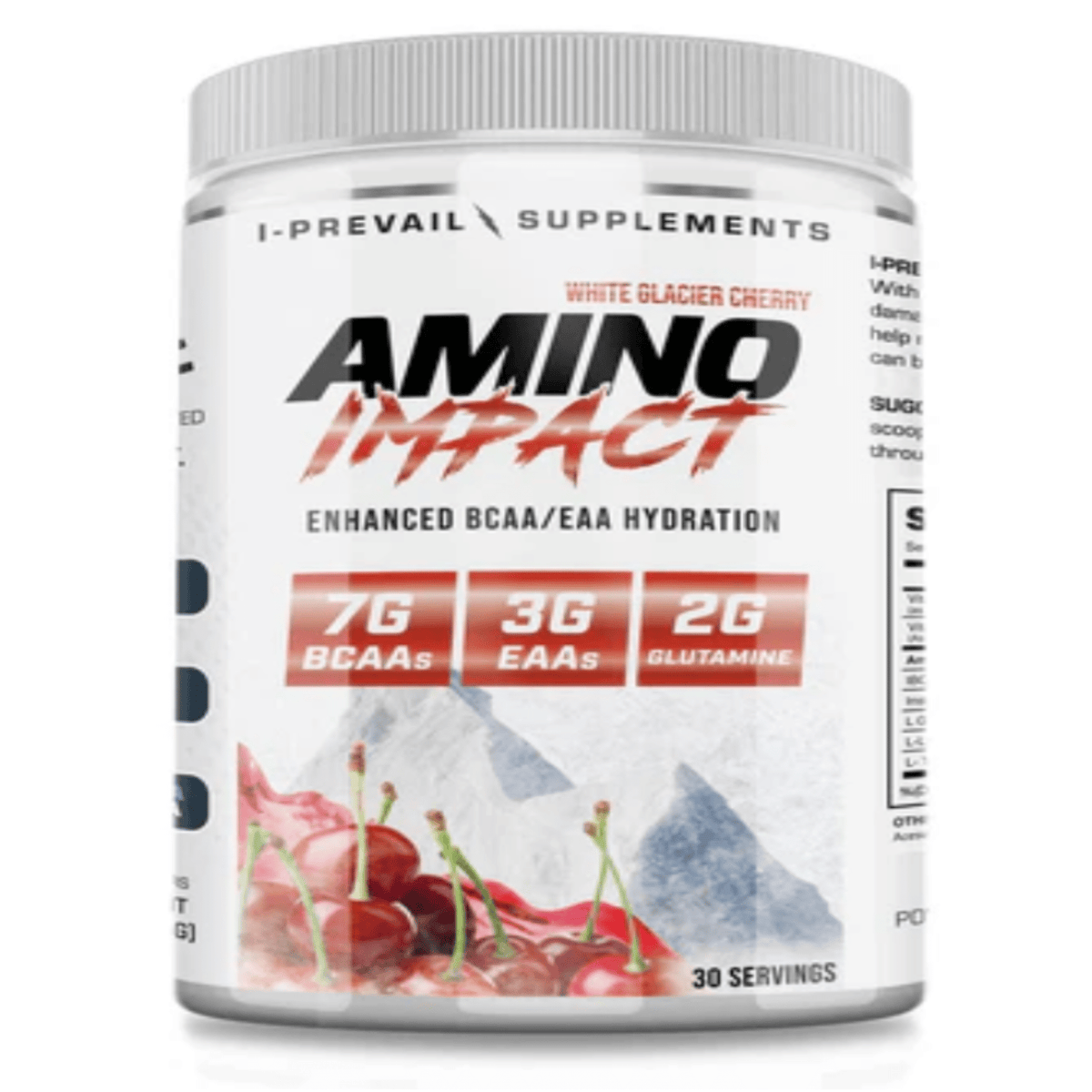 I Prevail Amino Impact, 30sv size, Glacier Cherry flavor