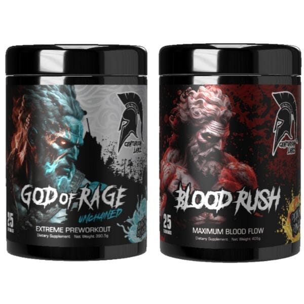 Centurion Labz Rage & Rush Stack — 425mg Caffeine + Stim-Free Pump