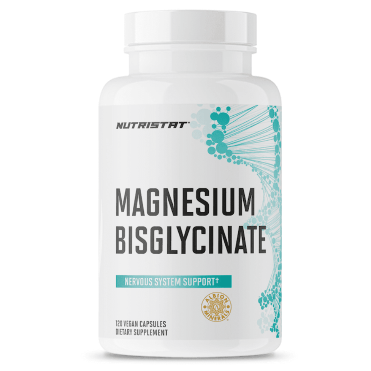 Nutristat Magnesium Bisglycinate supplement, front of container