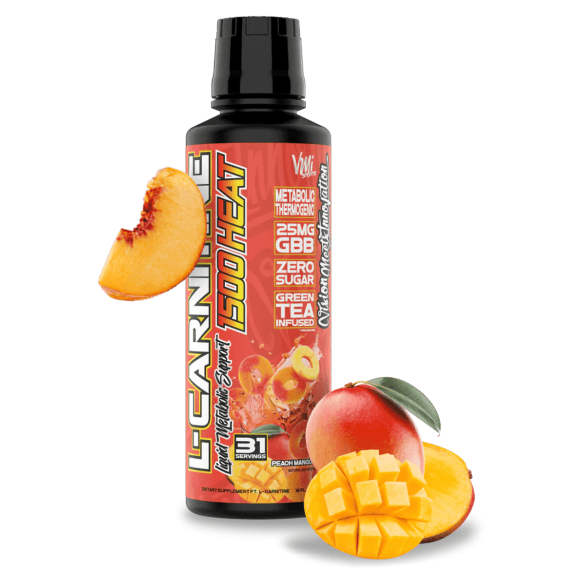 VMI L-Carnitine Liquid 1500 HEAT supplement facts panel