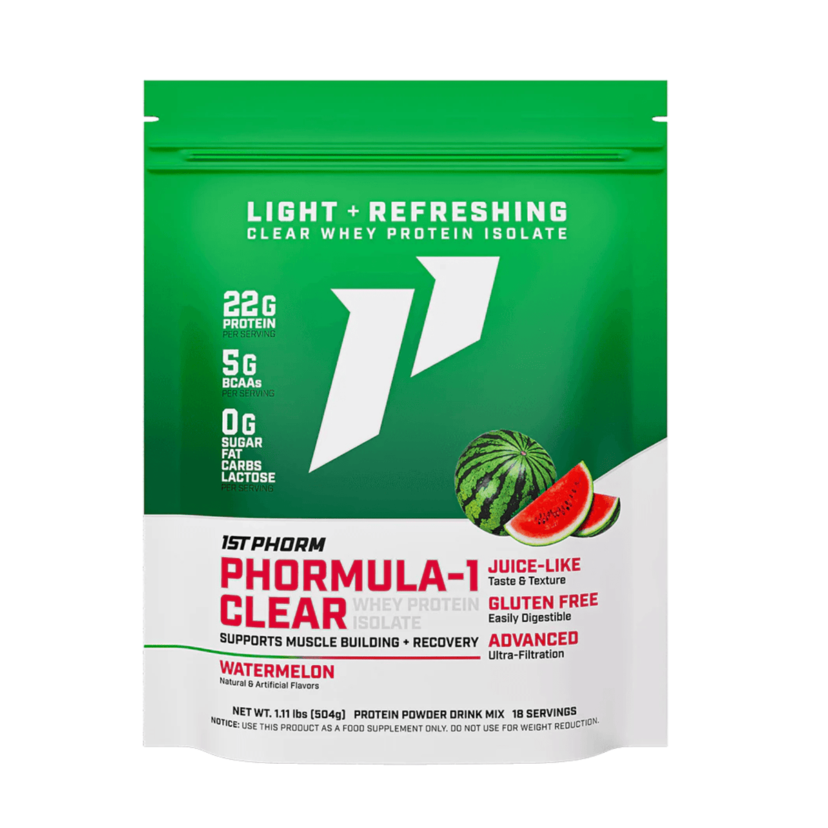 1st Phorm Phormula 1 Clear Whey supplement facts panel