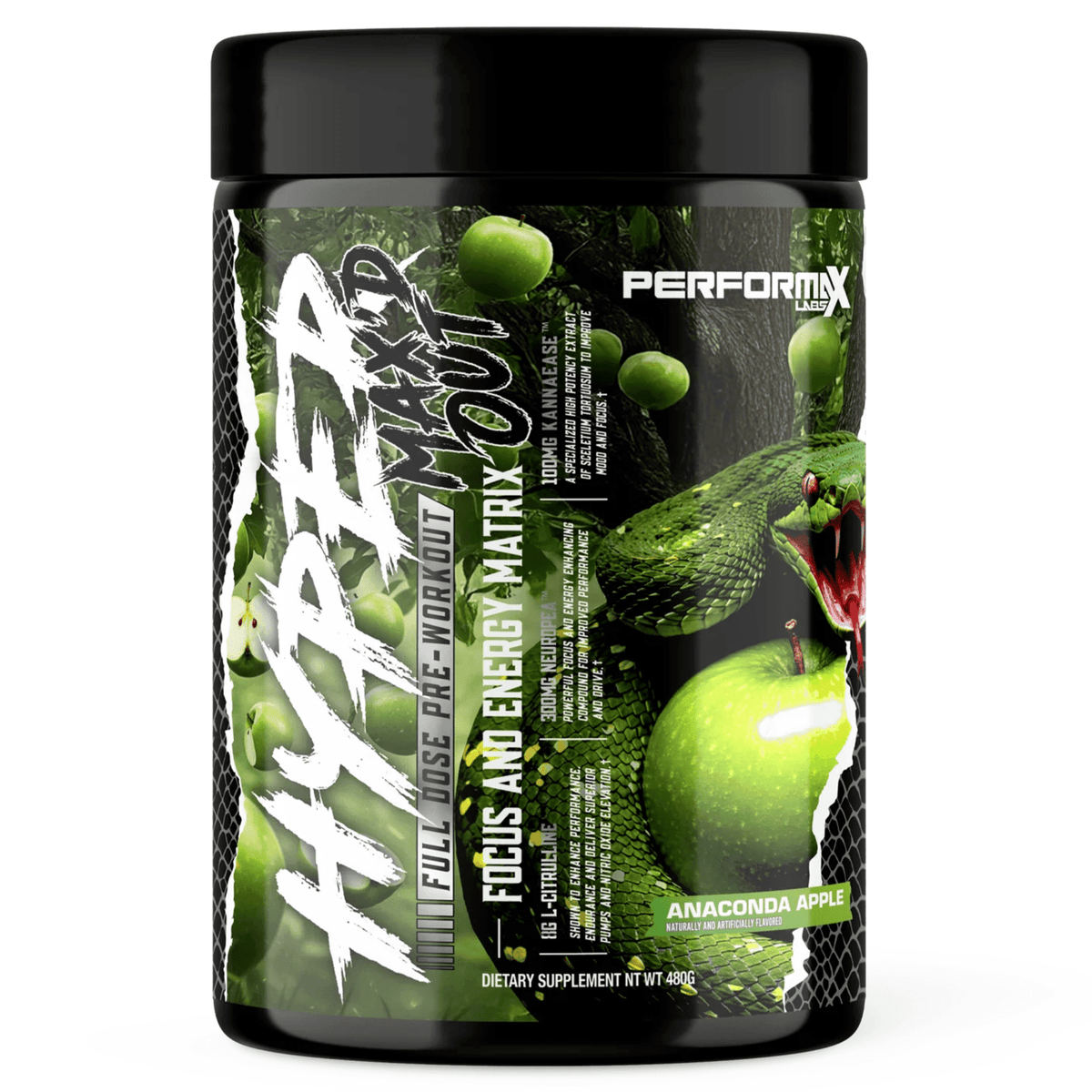 Performax HyperMax'd Out supplement facts panel