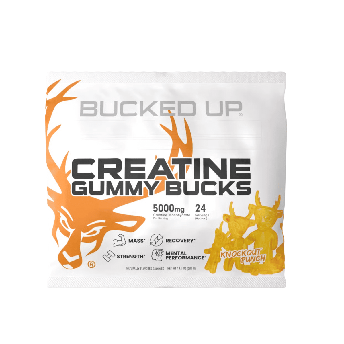 Bucked Up Creatine Gummies supplement facts panel