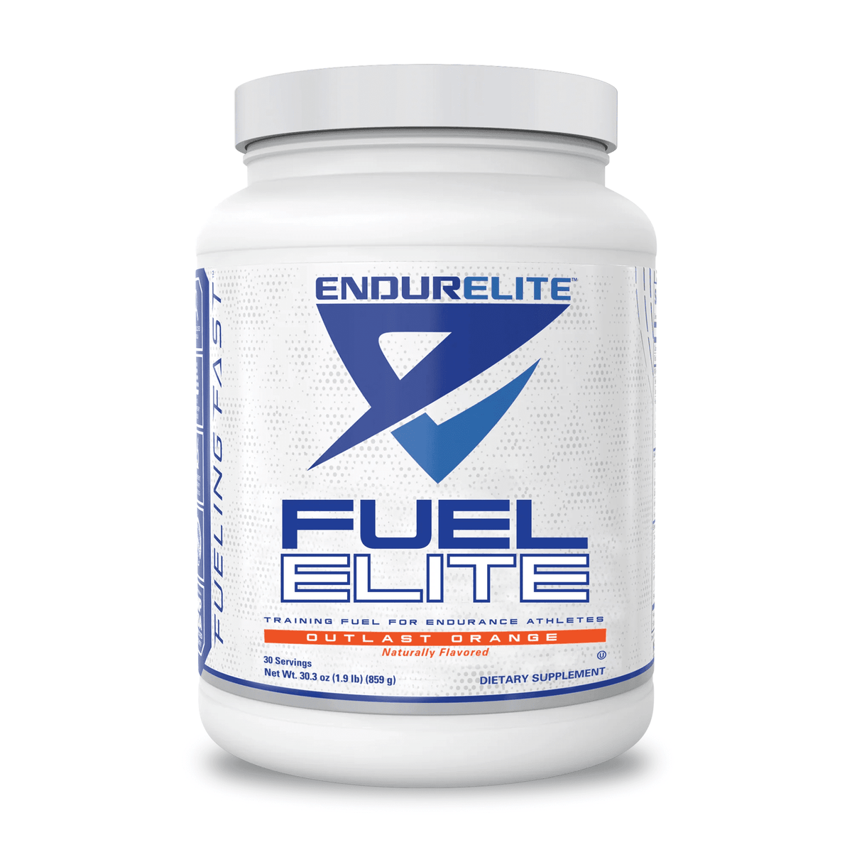 EndurElite Fuel carbohydrate powder, front of container