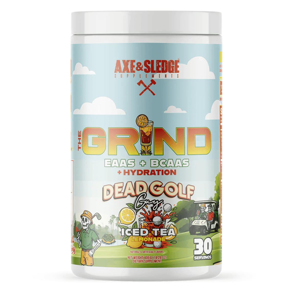 Axe & Sledge The Grind EAA / BCAA Aminos + Hydration supplement facts panel