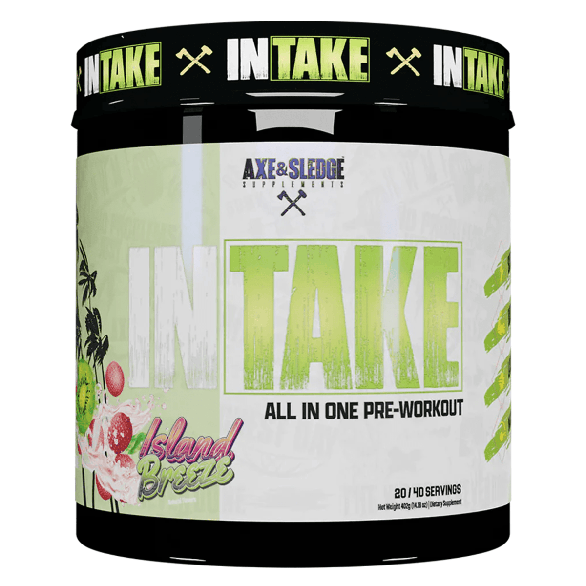 Axe & Sledge Intake Pre Workout supplement facts panel