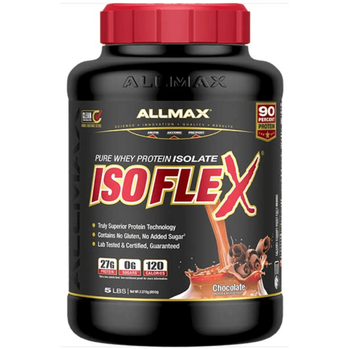 Allmax Isoflex protein powder, 5lb size, Chocolate flavor