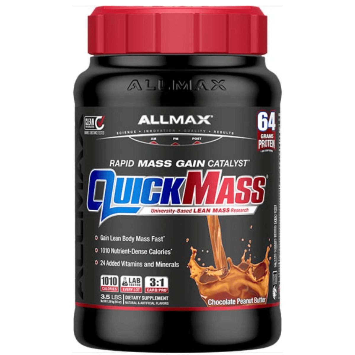 ALLMAX QuickMass, 3.5lb size, Chocolate PB flavor
