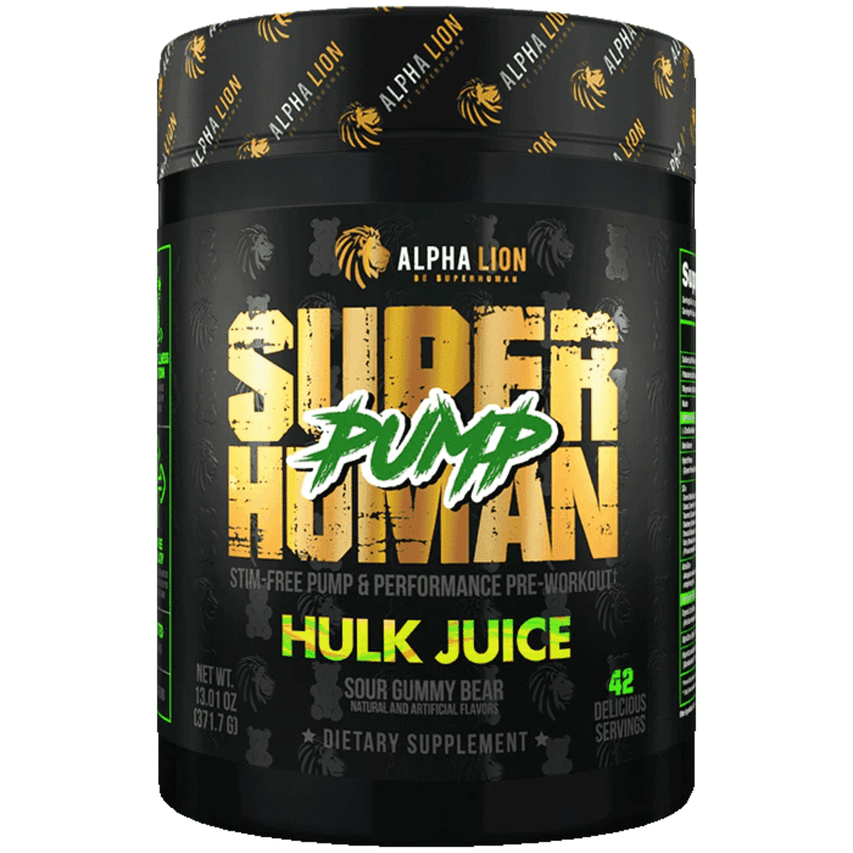 Alpha Lion Super Human Pump stim-free pump powder, Hulk Juice flavor
