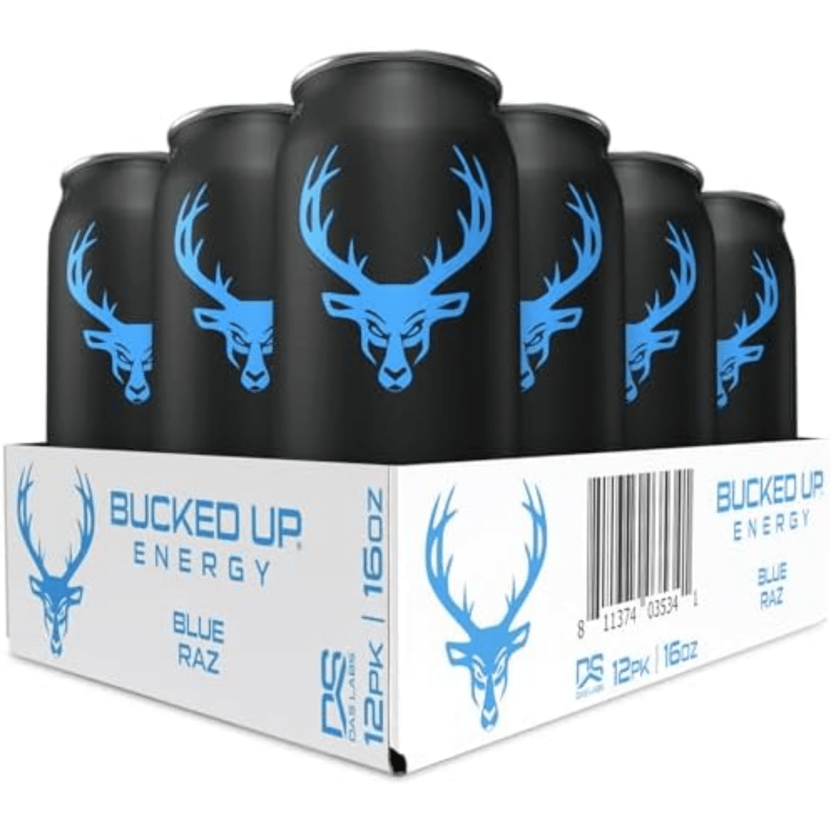 Bucked Up Energy, 12ct size, Blue Razz flavor