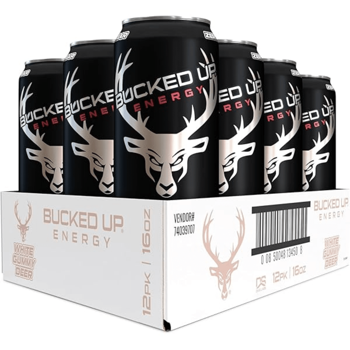 Bucked Up Energy, 12ct size, White Gummy Deer flavor