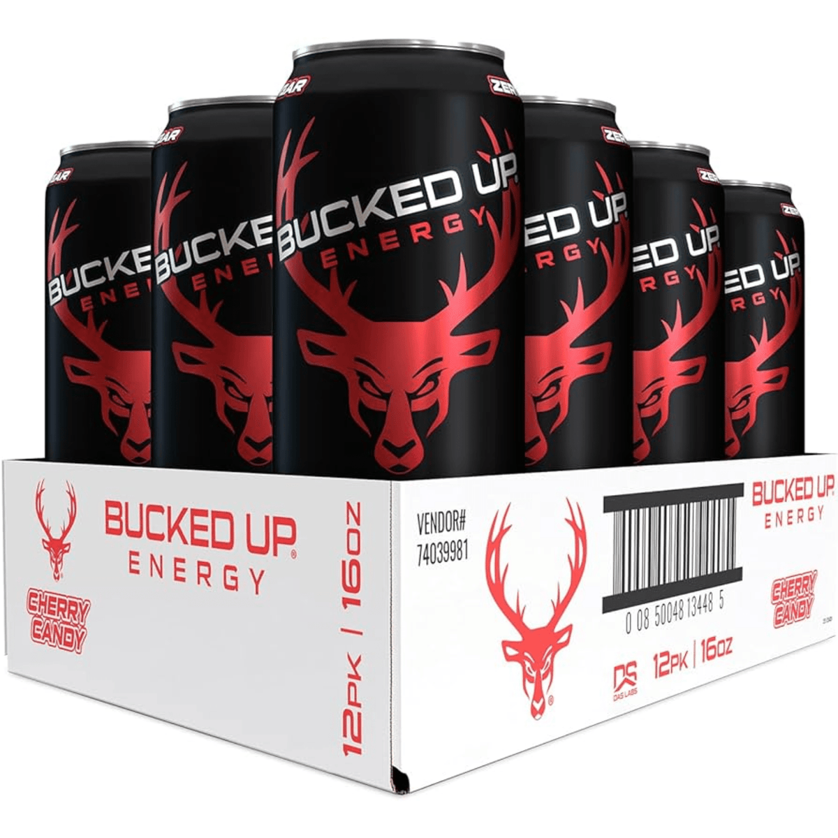 Bucked Up Energy, 12ct size, Cherry Hard Candy flavor