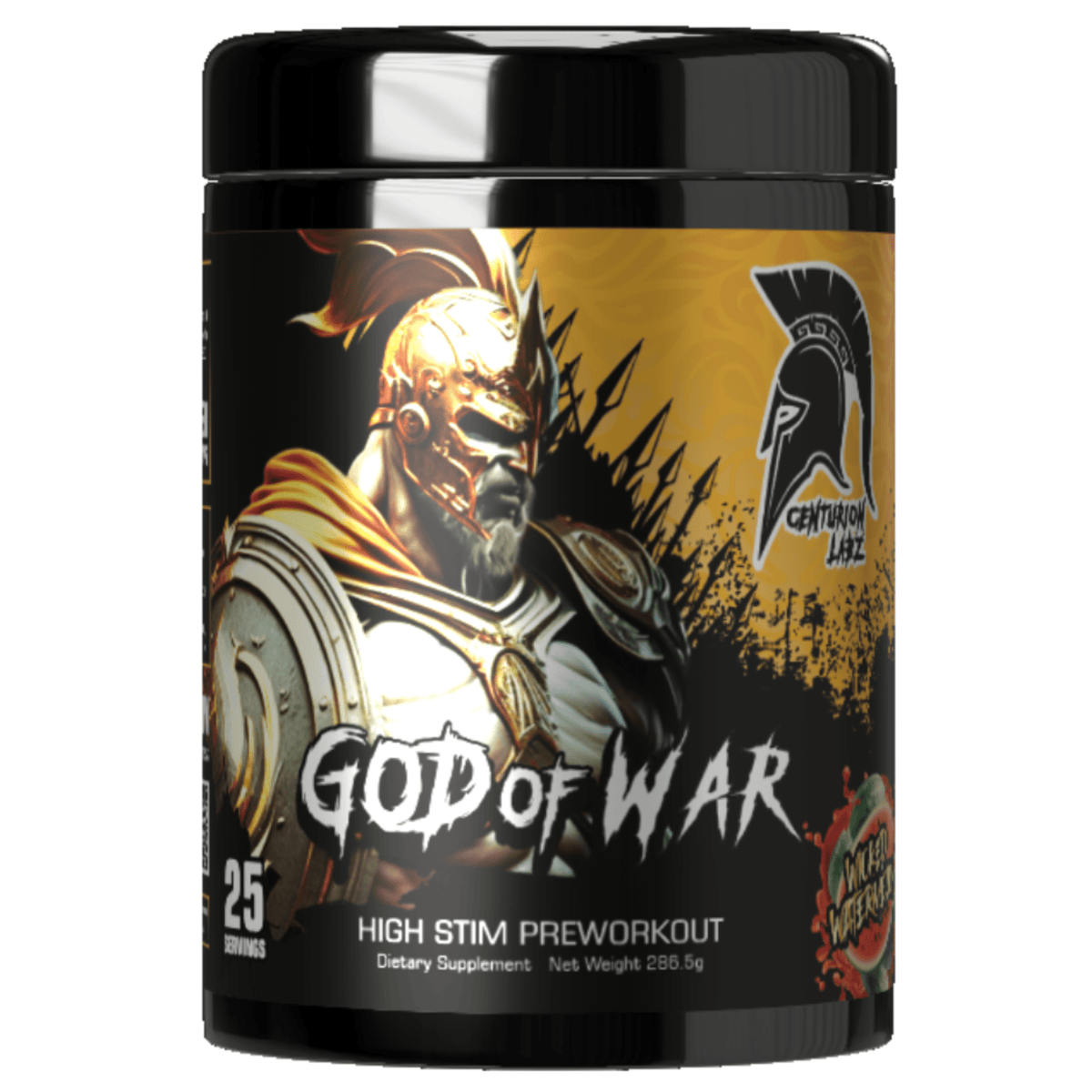 Centurion Labz God of War pre-workout powder, Wicked Watermelon flavor