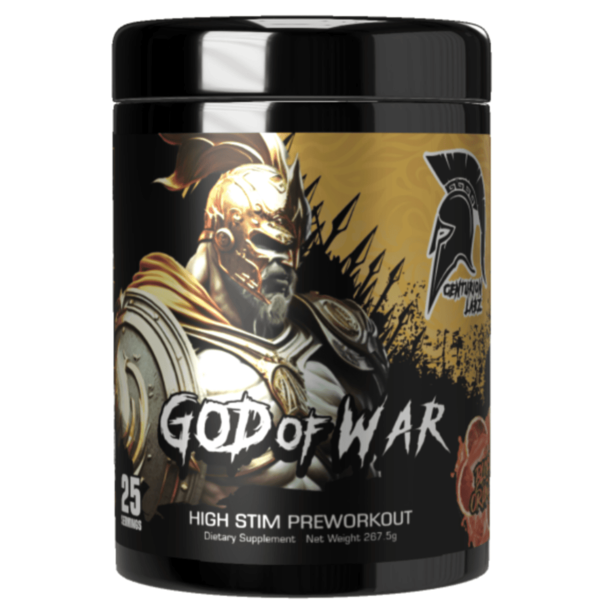 Centurion Labz God of War pre-workout powder, Blood Orange flavor