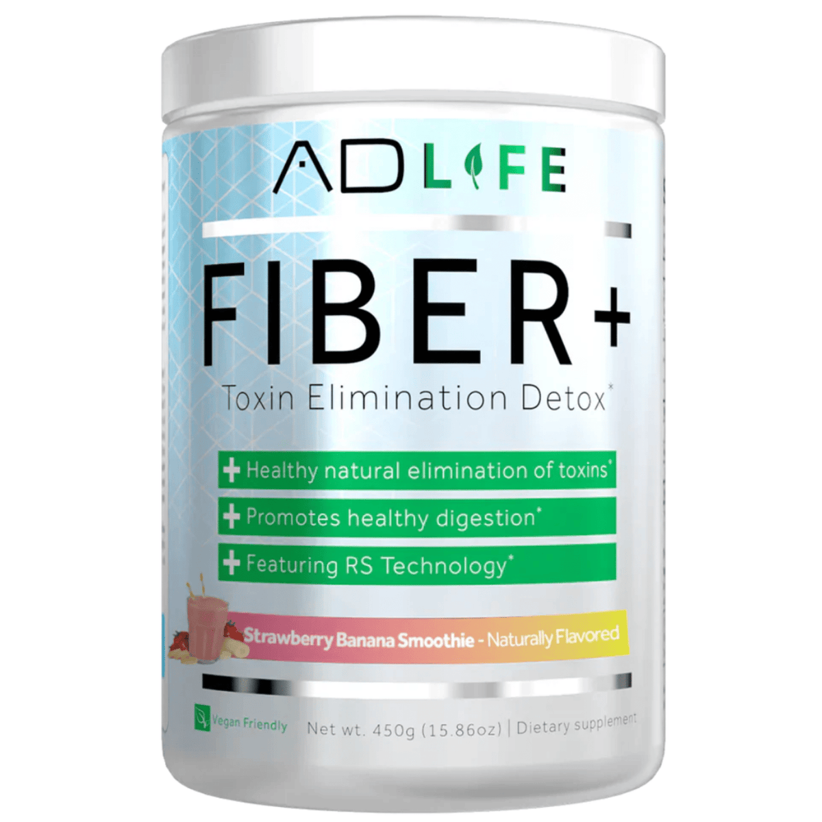 Project AD Fiber+ supplement, Strawberry Banana Smoothie flavor