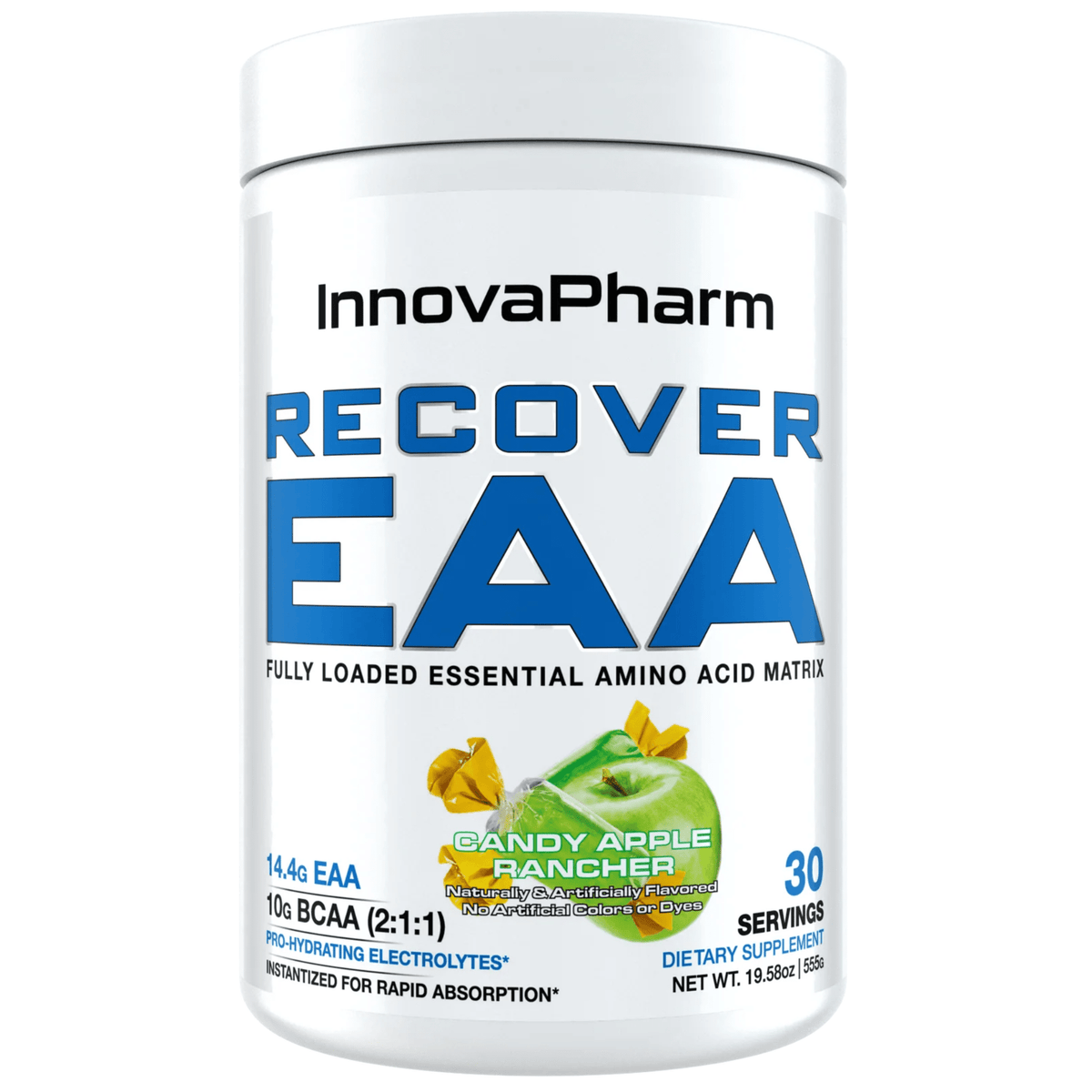 InnovaPharm Recover EAA amino acid powder, 30sv size, Candy Apple Ranch flavor