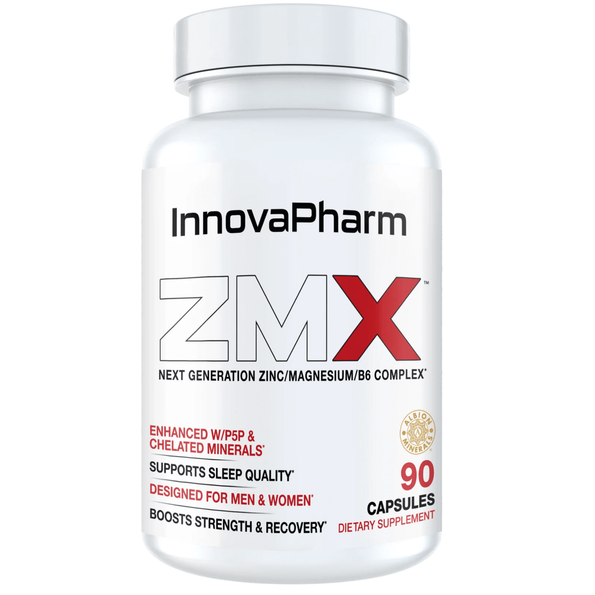 InnovaPharm ZMX sleep supplement, front of container