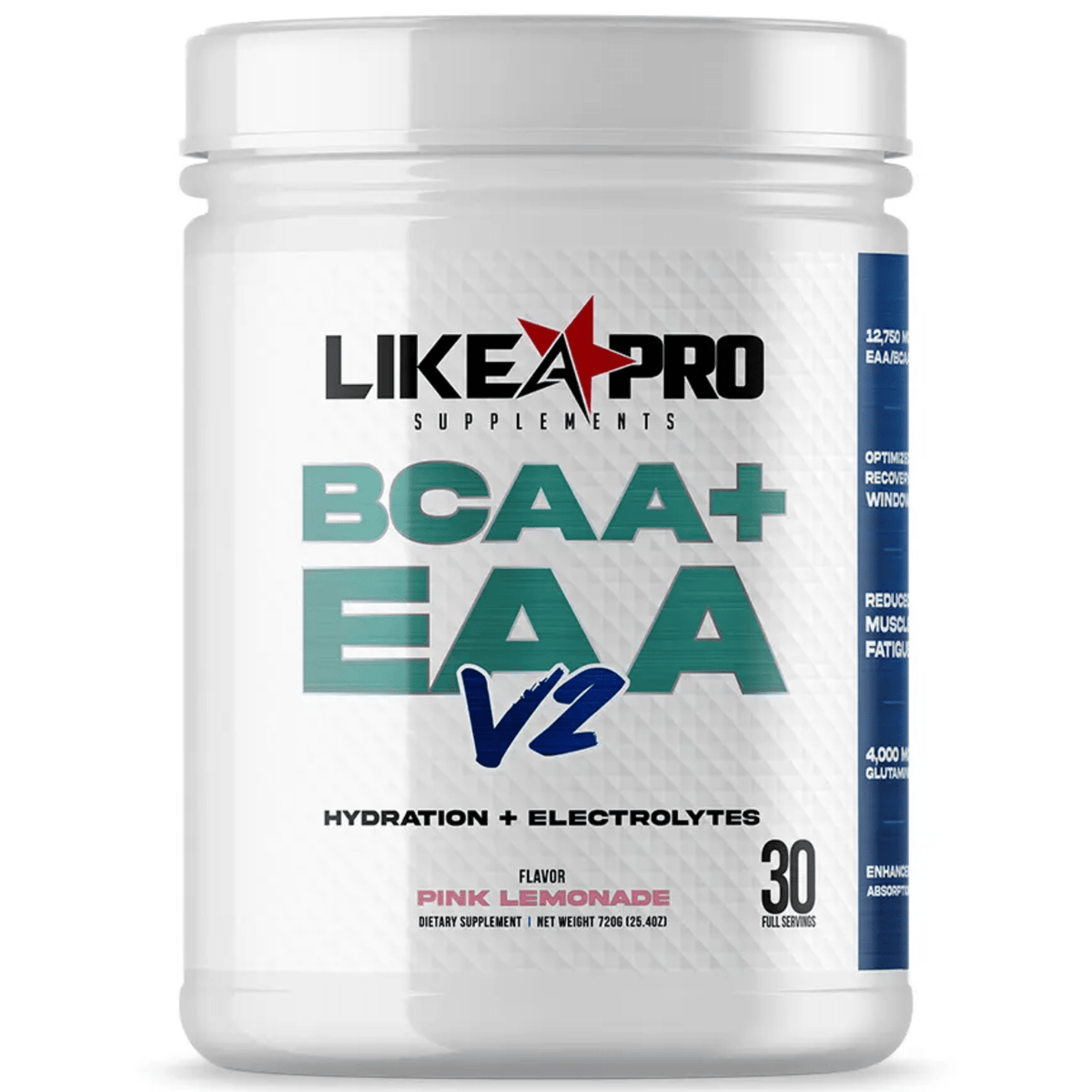 Like A Pro Supplements EAAs amino acid powder, Pink Lemonade flavor