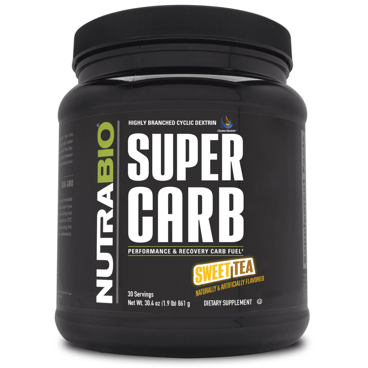 Nutra Bio Super Carb carbohydrate powder, 30 Serving size, Sweet Tea flavor