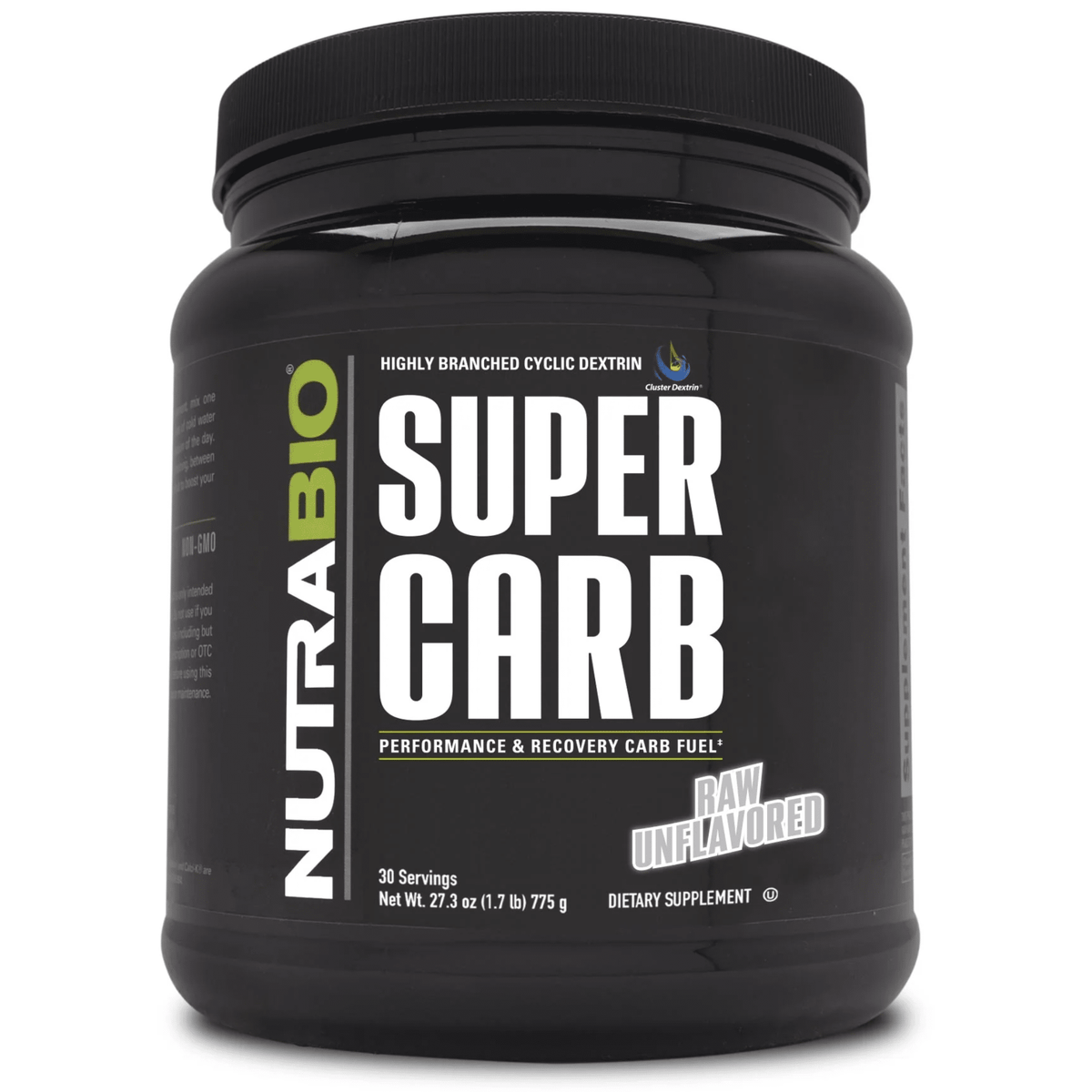 Nutra Bio Super Carb carbohydrate powder, 30 Serving size, Unflavored flavor