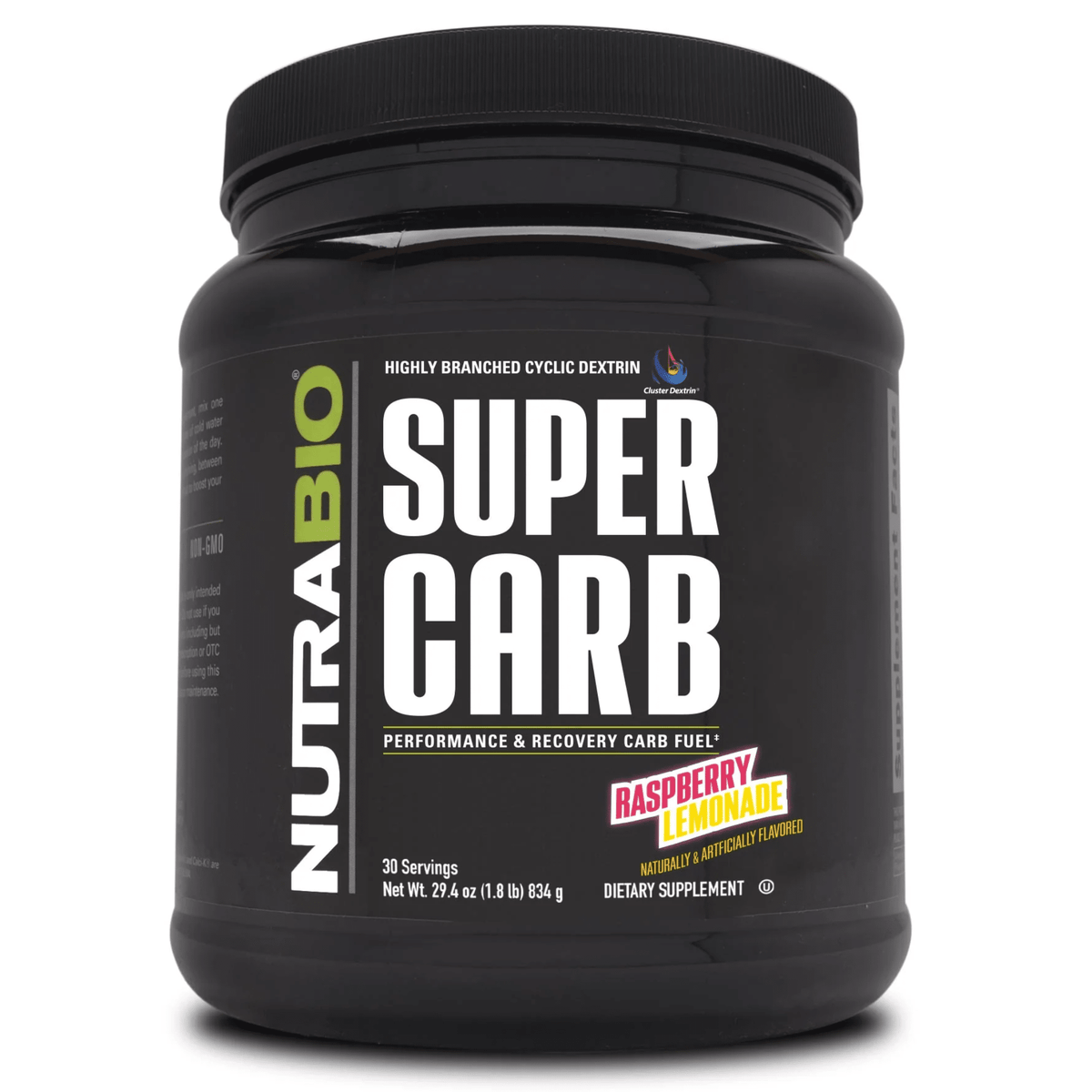 Nutra Bio Super Carb carbohydrate powder, 30 Serving size, Raspberry Lemonade flavor