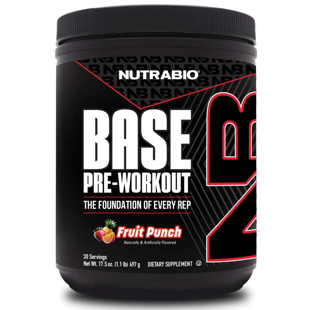 Nutra Bio Base Pre pre-workout powder, Fruit Punch flavor