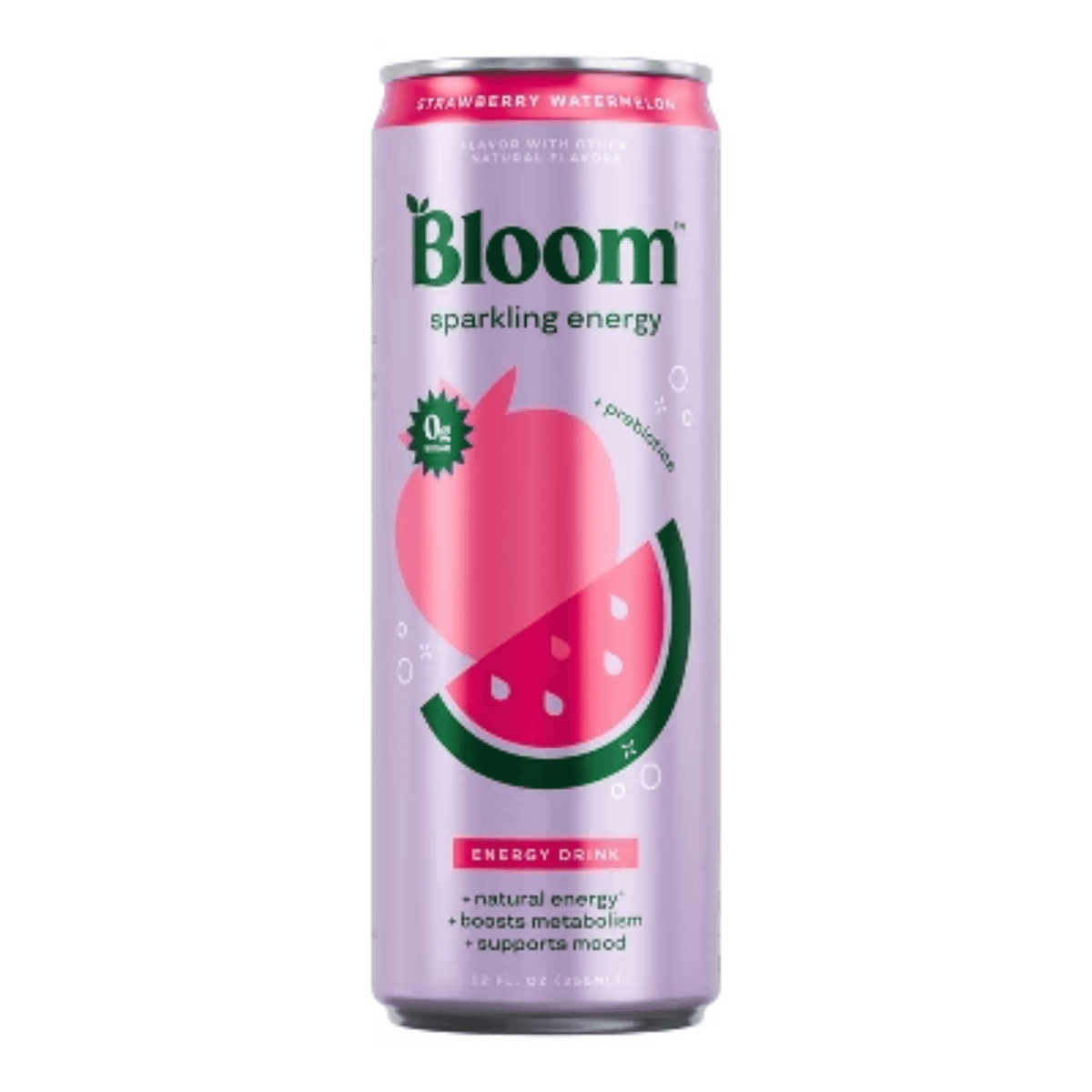 Bloom Sparkling Energy, 12ct size, Strawberry Watermelon flavor