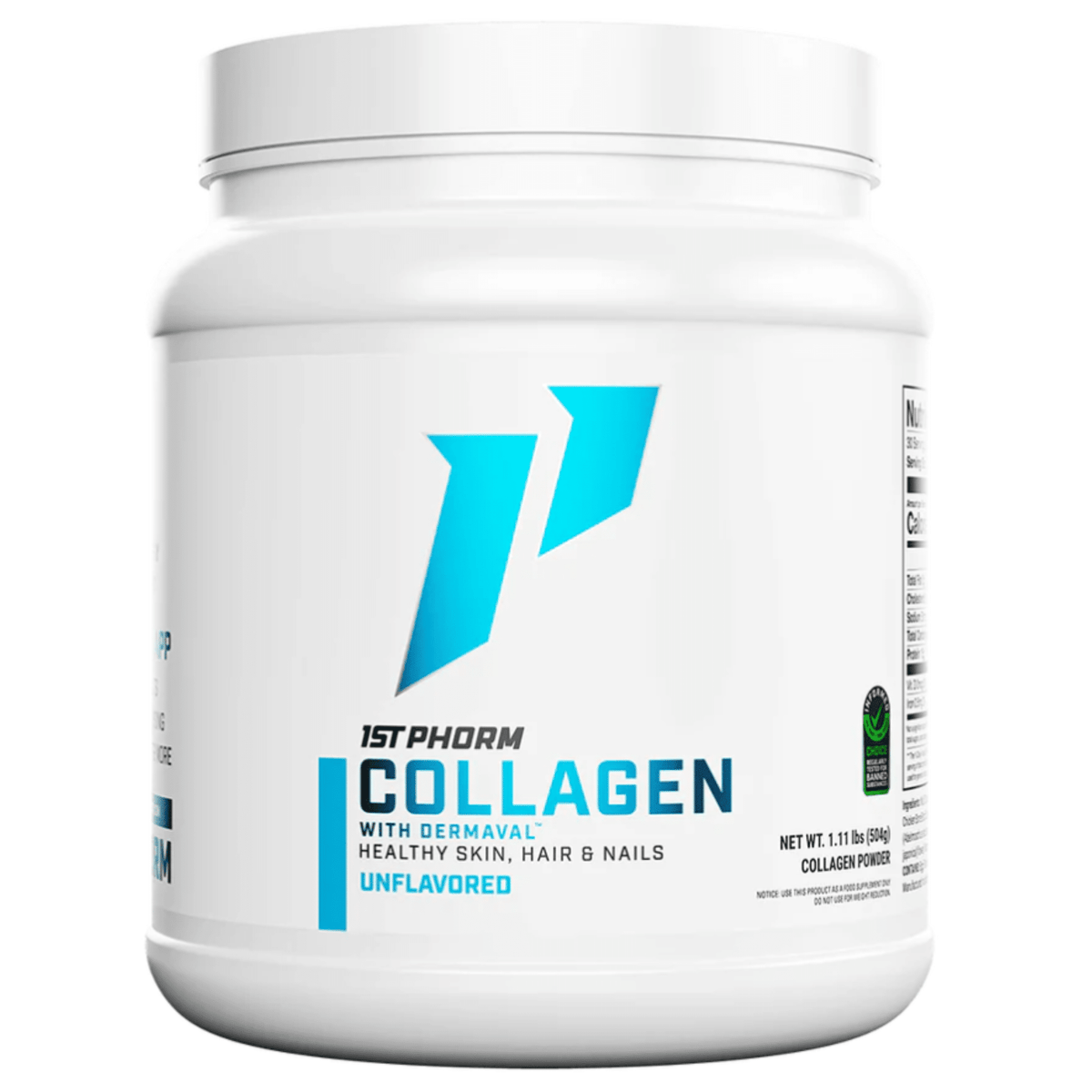 1st Phorm Collagen protein powder, front of container