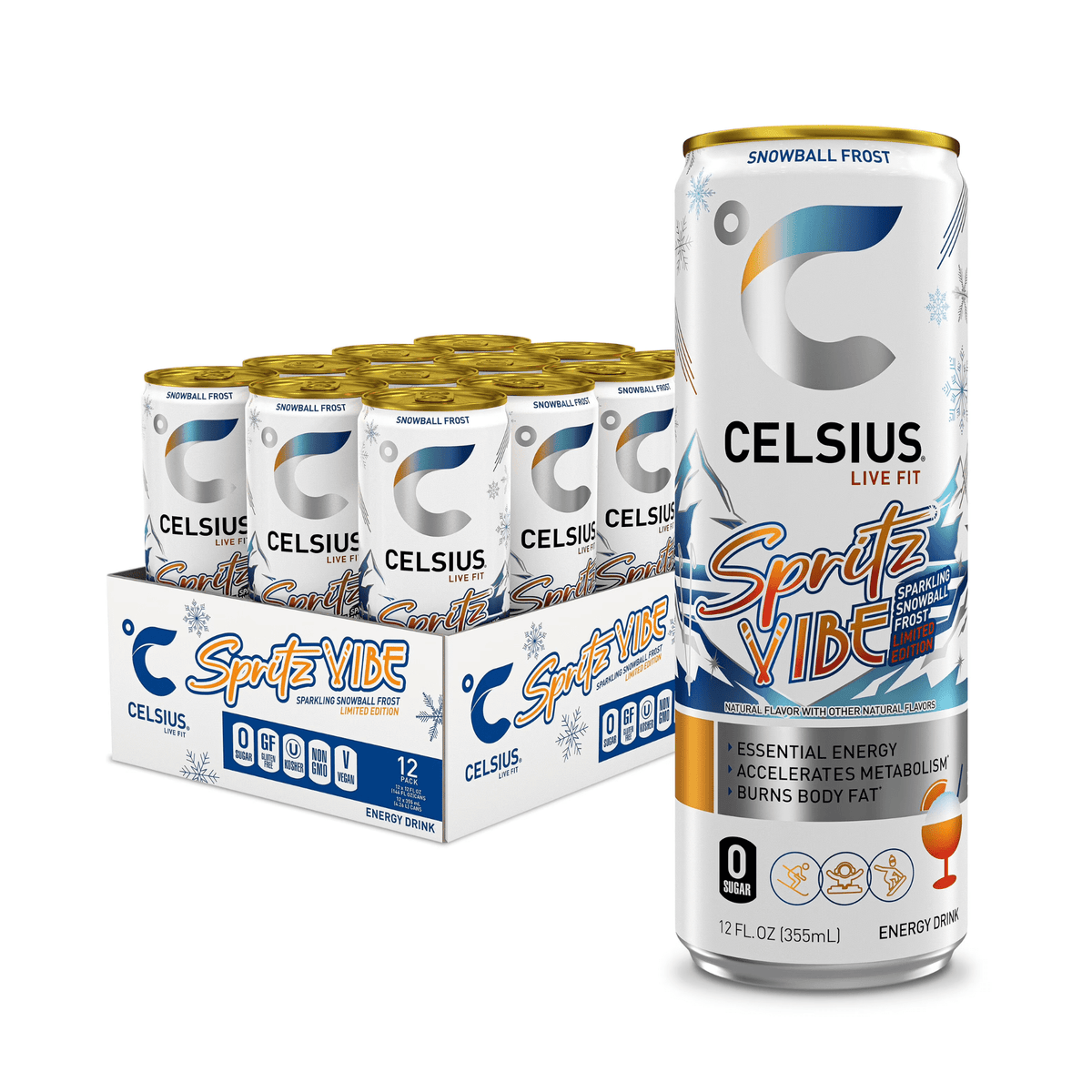 Celsius Energy, 12ct size, Spritz Vibe flavor
