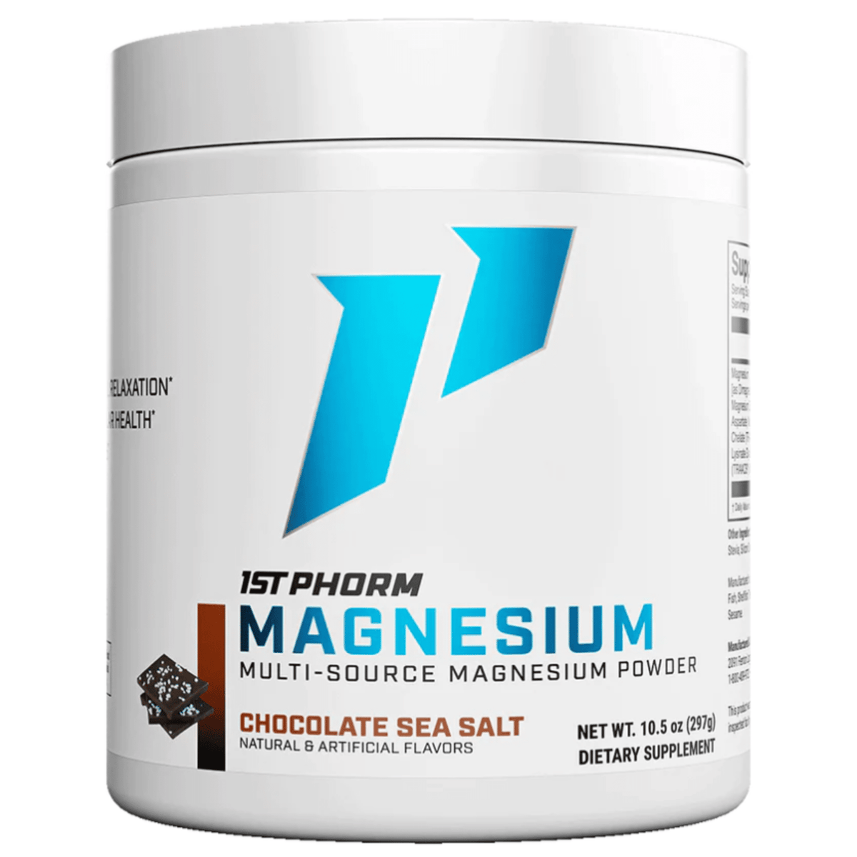 1st Phorm Magnesium supplement, front of container
