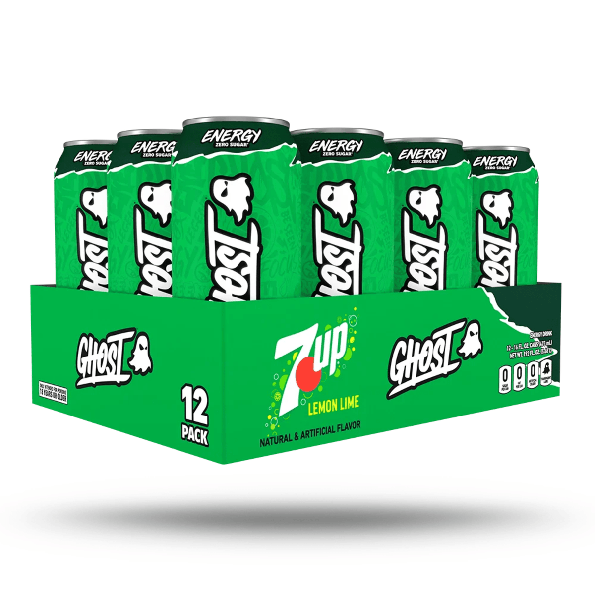 Ghost Energy, 12ct size, 7-UP flavor