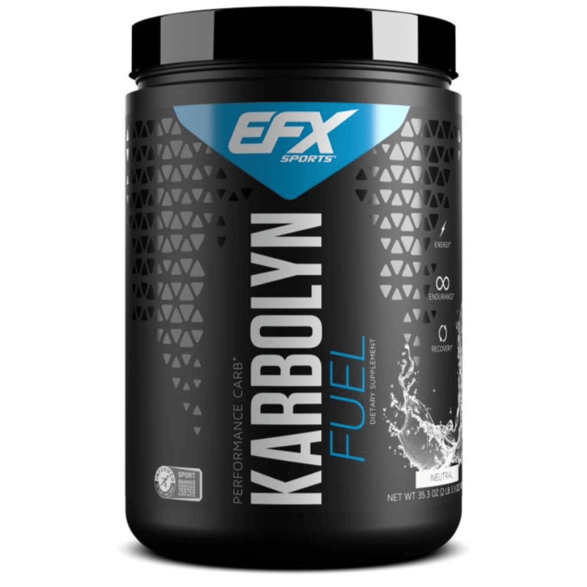 EFX Karbolyn Fuel carbohydrate powder, front of container