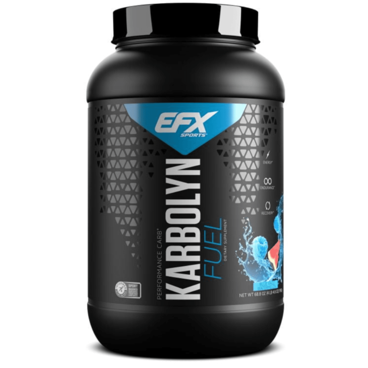 EFX Karbolyn Fuel carbohydrate powder, 4.4lb size, Blue Razz Watermelon flavor