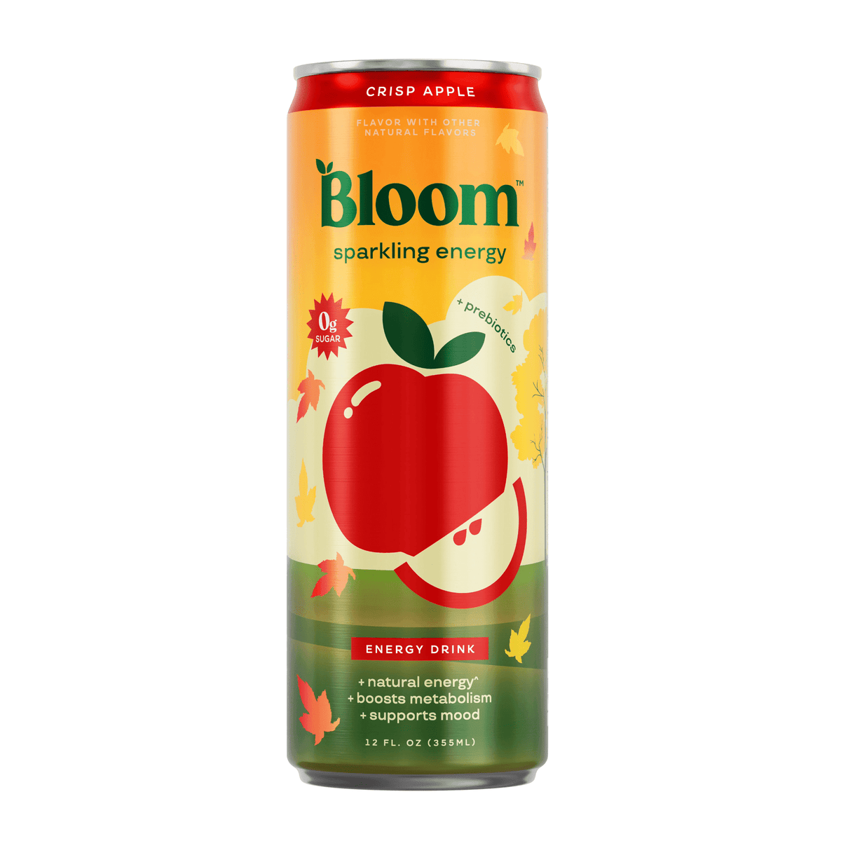 Bloom Sparkling Energy, front of container