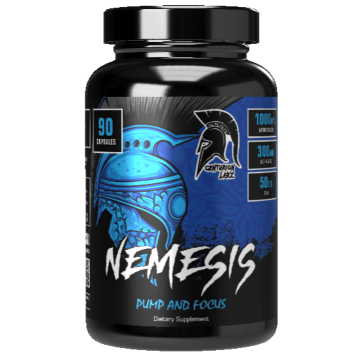 Centurion Labz Nemesis pump powder, front of container