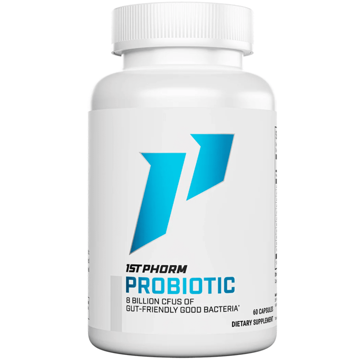 1st Phorm Probiotic supplement, front of container
