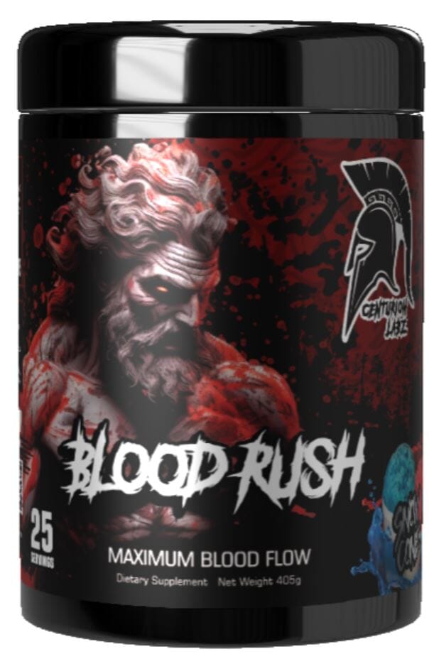 Centurion Labz Blood Rush pump powder, front of container