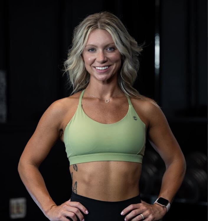 Coalition Nutrition Sports Bra apparel, Green colorway, Small size