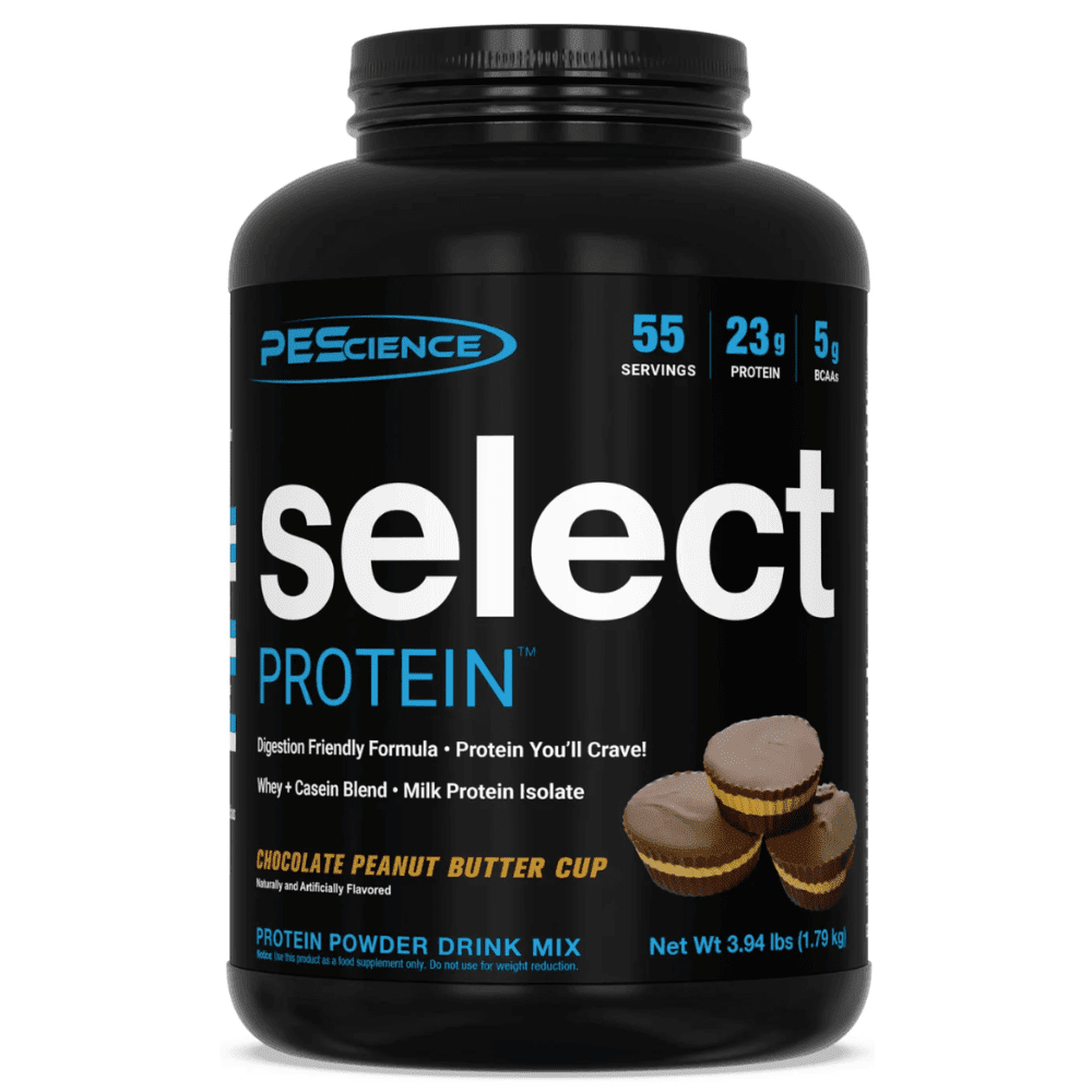 PES Select protein powder, 4lb size, Peanut Butter Cup flavor